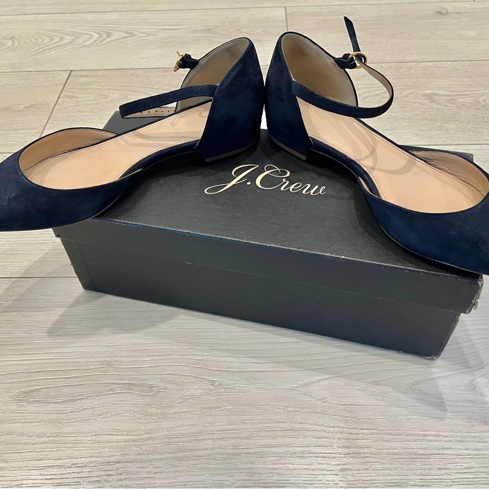 women’s jcrew lilly suede flats size 6.5